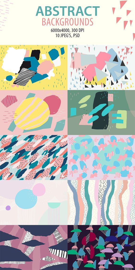 an abstract background with different shapes and colors