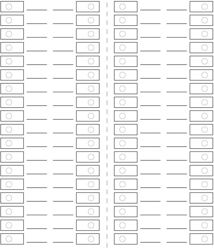 the printable worksheet for numbers to be used in this lesson, which shows how