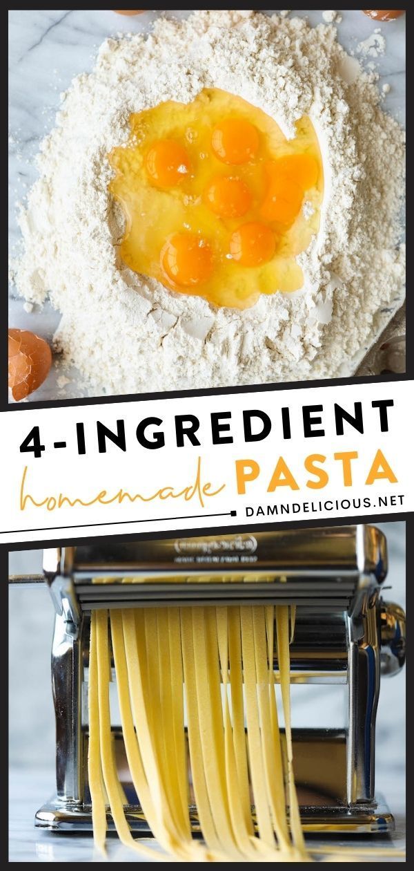 Love pasta recipes? Learn how to make pasta from scratch! It's incredibly easy to do with just 4 ingredients. Thanks to some helpful tips, you can be a pro at homemade pasta dough for lots of dinner ideas! Homemade Pasta Noodles, Easy Homemade Pasta, Fresh Pasta Dough, Fresh Pasta Recipes, Homemade Pasta Dough, Pasta Dough Recipes, Pasta Homemade, Homemade Pasta Recipe, Pizza Roll