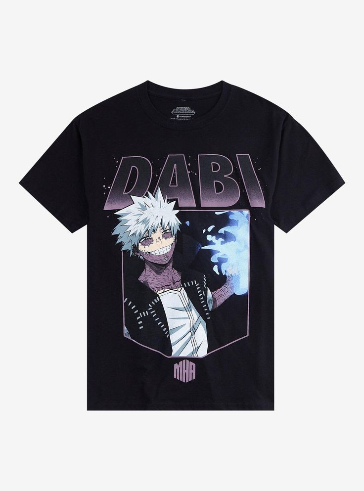 a black t - shirt with an anime character on it