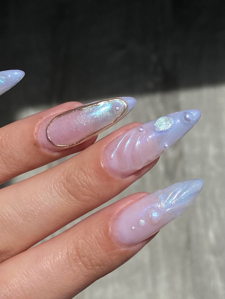 mermaid nails, almond nails, chrome nails, instagram nails, pinterest nails, stiletto nails, cute nails, 3d nails, 3d mermaid nails, 3d chrome nails, gelx nails, gel-x, gelx Mermaid Pink Nails, Mermaid Hairstyles Aesthetic, Mermaid Vibe Nails, Mermaid Aesthetic Nails, Shell Nails Square, Mermaid Nail Ideas, Ocean Aesthetic Nails, Nail Ideas Mermaid, Green Mermaid Nails