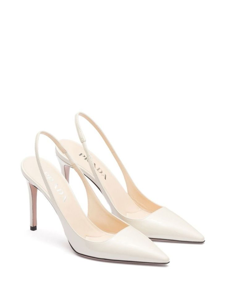 Elegant Heels Classy, Prada Triangle, Dr Shoes, Shoes Heels Classy, Heels Classy, Fancy Shoes, Girly Shoes, Elegant Shoes, White Heels