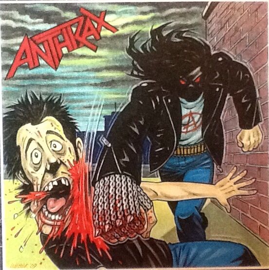 the cover art for anttrax's new album, which features an image of two