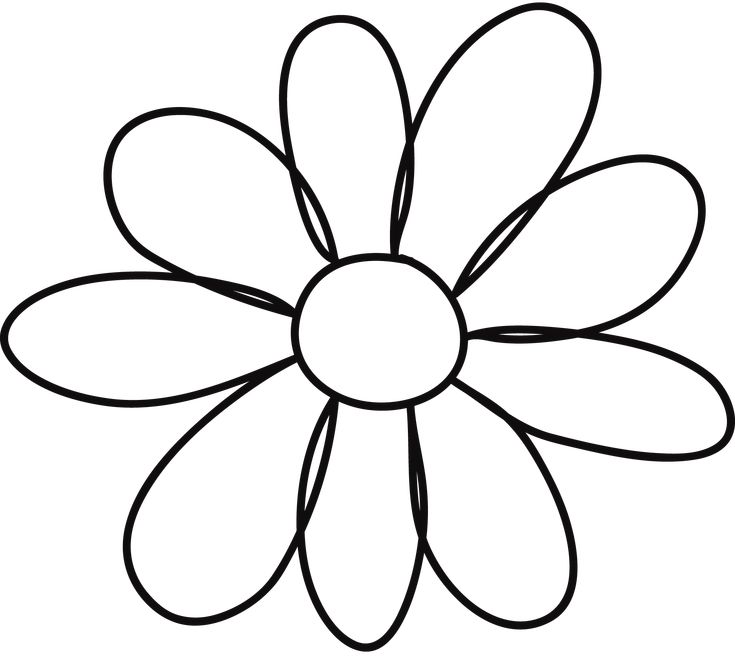 a flower that is drawn in the shape of a flower with petals on each side