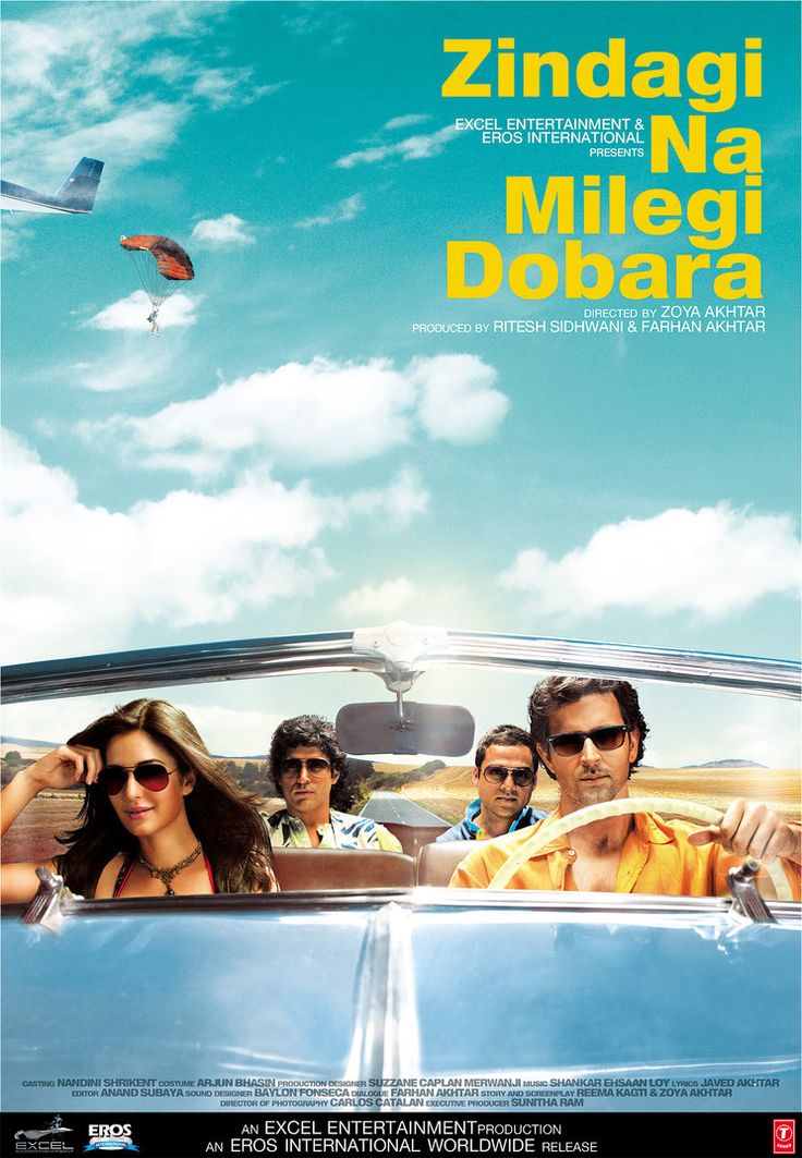 a movie poster with people driving in a car and birds flying around the back window