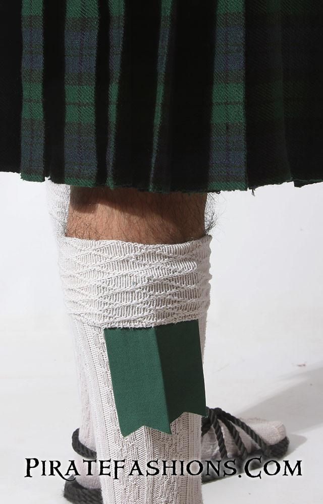 Kilt Flash be the perfect accessory when wearing a kilt. They be brightly colored strips of fabric attached to a garter band. The band be hidden in the fold over top of yer kilt socks n' the flash hangs down thus being flashy n' keeping yer socks up at the same time! - Available in two colors, black, and green- Elastic straps adjust from 9" to 15"- Comes in a set of two.- One size fits most. Black Kilt, Kilt Socks, Great Kilt, Modern Kilts, Pirate Fashion, Weight Machine, Tartan Kilt, Men In Kilts, Green And Black