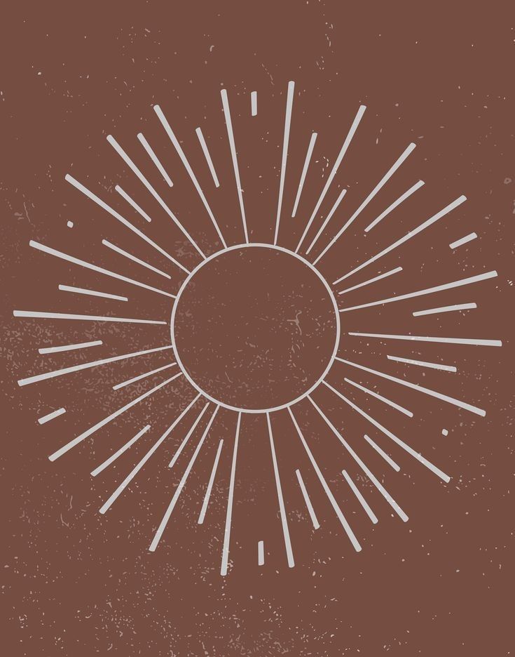 an abstract sunburst on a brown background with white lines in the shape of a circle