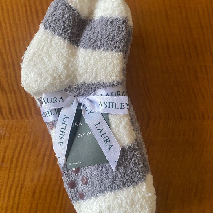 *3 Pair Of Super Plush Cozy Socks *Grey & White *One Size Fits All *98% Polyester, 2% Spandex *Non-Skid Grippers On The Bottom Of The Socks *The Coziest Socks You Will Ever Wear!!! Cozy Gray Socks For Stocking Stuffers, Cozy White Socks For Gifts, Cozy White Socks As Gift, Cozy White Socks As A Gift, Cozy Soft Gray Socks, Super Soft White Socks For Loungewear, White Super Soft Socks For Loungewear, Comfortable White Socks For Loungewear, Comfy White Socks For Loungewear