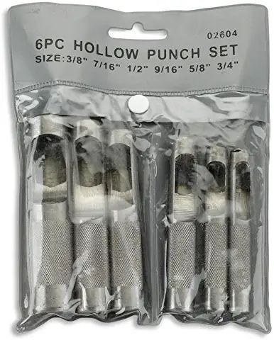 3 pcc hollow punch set in plastic packaging with white handles and nozzles