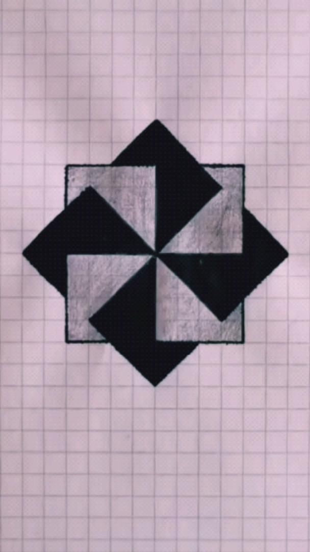 an image of a black and white pattern on the wall