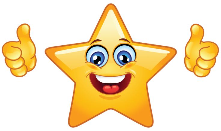 a yellow star with two thumbs up and the words tomorrow evening we will find out who will be the winner of