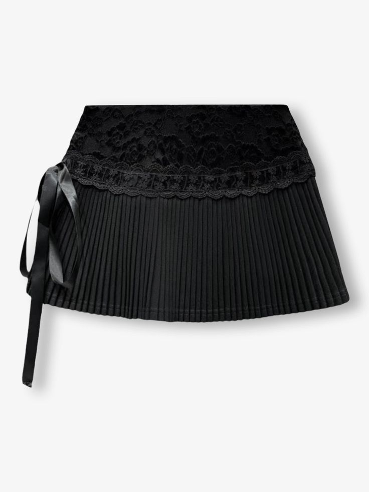 Maui skirt Black Fairy Skirt, Statement Mini Skirt, Party Skirt With Lace Patchwork, Chic Party Skirt With Lace Trim, Chic Party Mini Skirt With Lace Trim, Elegant Short Pleated Skirt For Party, Elegant Short Pleated Party Skirt, Elegant Mini Skirt With Lace Trim, Chic Lined Lace Mini Skirt