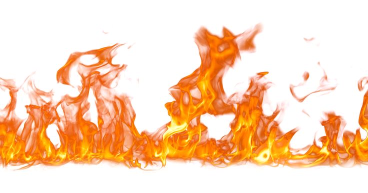 fire flames on a white background with orange and red streaks in the foregrounds