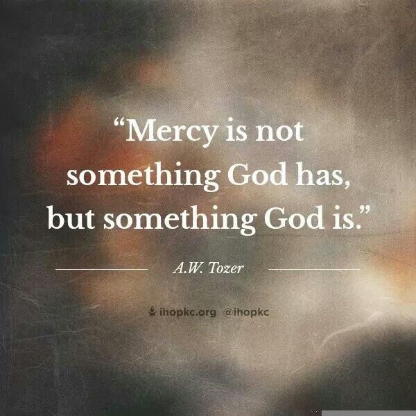 an image of a person with a quote on it that says, mercy is not something god has, but something god is