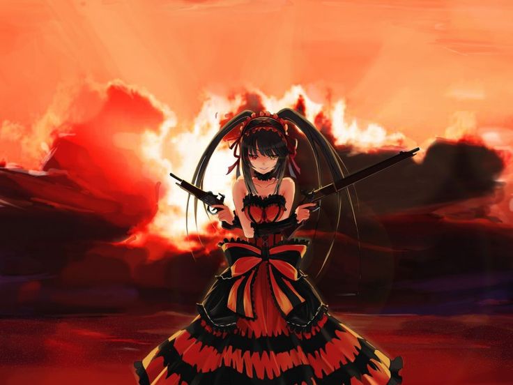 Kurumi Tokisaki Nightmare - Date A Live wallpaper Date A Life, Tohka Yatogami, Creepy Smile, Tokisaki Kurumi, Anime Date, High Resolution Wallpapers, Maid Outfit, Date A Live, Free Anime