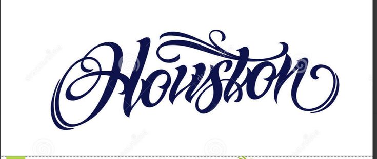 the word houston written in blue ink on a white background stock photo - image 3497