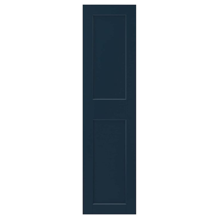 an image of a dark blue door on a white background with the bottom panel open