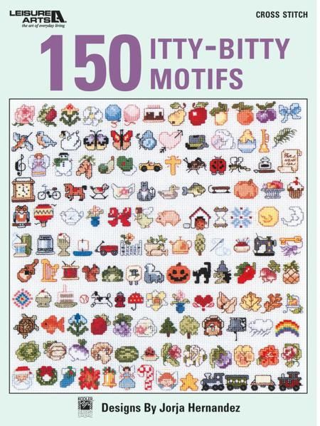 the book cover for 150 itty - bitty motifs