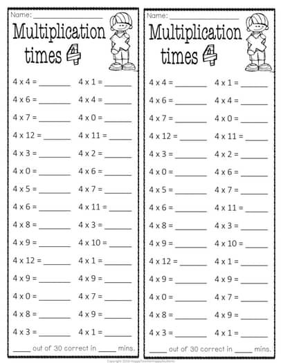 two times and four times worksheet for students to practice the addition skills in addition