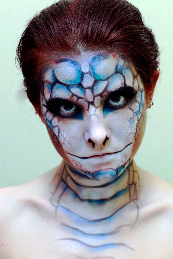 5-Halloween Animal Makeup Carnaval Make-up, Maquillage Halloween Simple, Fantasy Make-up, Halloweenský Makeup, Make Up Designs, Animal Makeup, Theatre Makeup, Special Fx Makeup, Theatrical Makeup