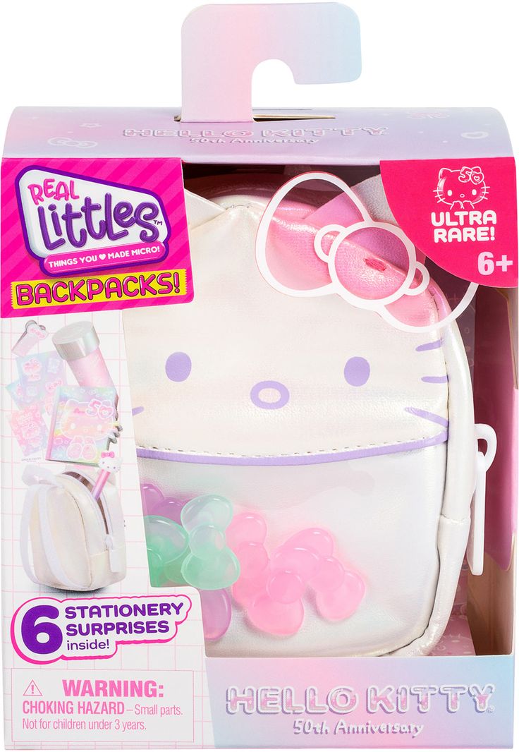 Real Littles Hello Kitty backpacks with 6 surprises inside! Item will vary. Working Miniatures, Sanrio Surprises, Backpack Hello Kitty, Kuromi And Cinnamoroll, Friends Backpack, Sanrio Backpack, Real Littles, Hello Kitty Backpack, Kitty Backpack