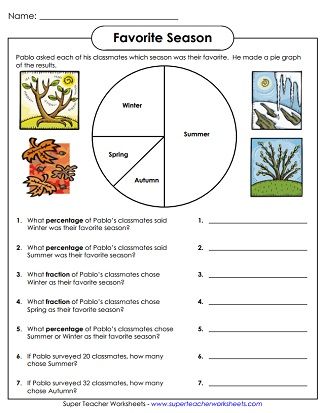 a worksheet with pictures of different plants and animals on it, including the words favorite season