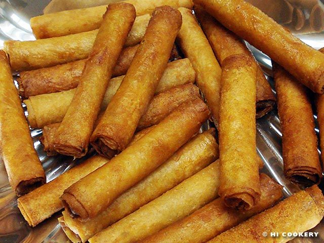 some fried food is on a metal tray