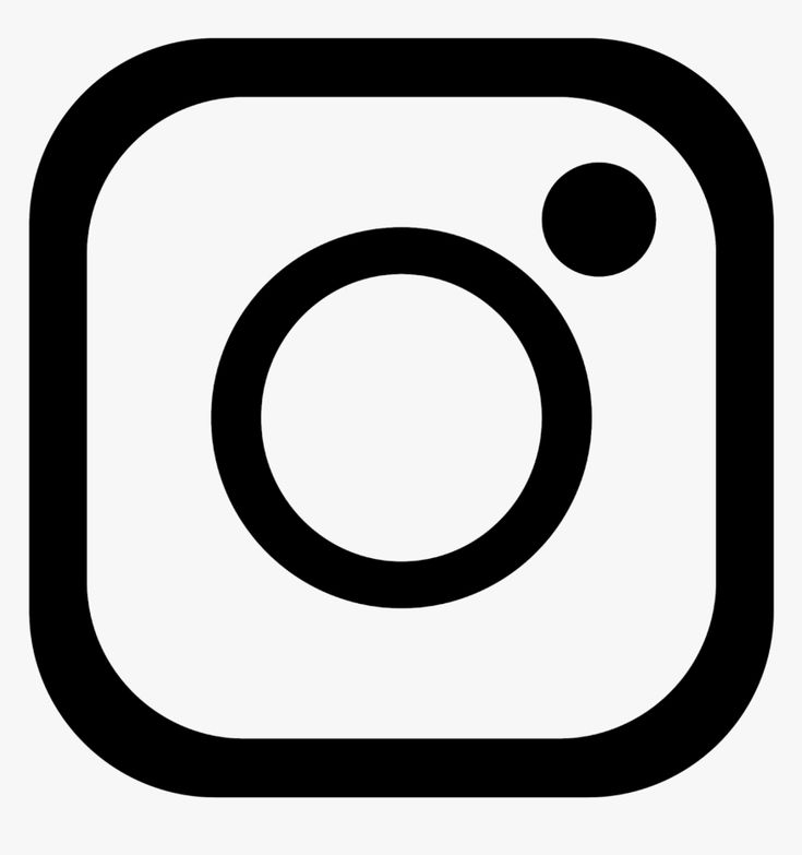 the instagram logo is shown in black and white, with an image of a circle on