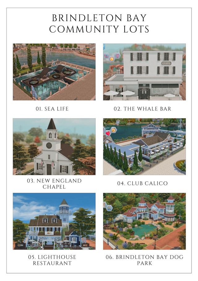 the brindleton bay community lot is shown in four different pictures, including an image of