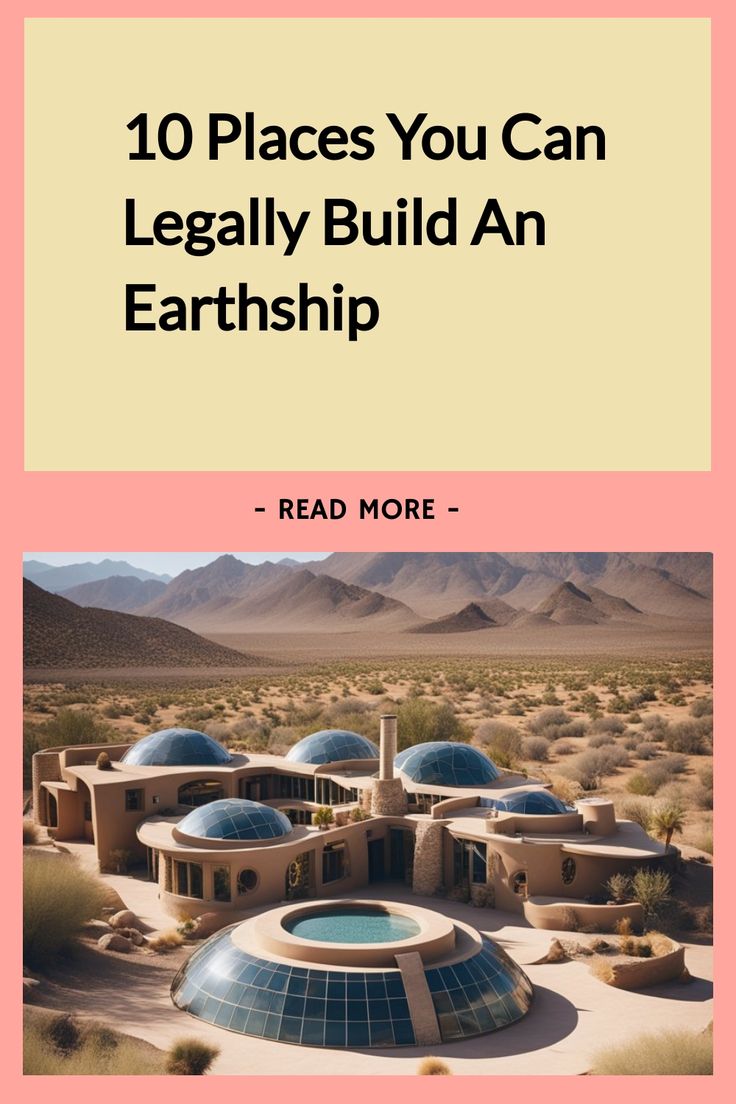 10 locations where Earthship homes can be legally constructed; image features a large Earthship in a desert setting. Earth Homes Underground, Earthship Home Plans, Earthship Plans, Earthship Design, Earth Grid, Earthship Biotecture, Earth Sheltered Homes, Earth Bag Homes, Alternative Housing