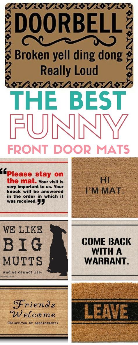 the best funny front door mats for your home or office are in this post - it note