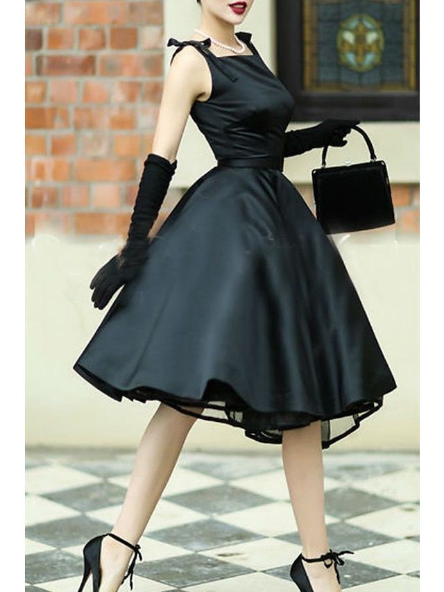 Vintage Inspired Dresses Formal, Unique Vintage Dress, Black Dress With Bows, Vintage Dress 50s, Cocktail Dress Elegant, Pleated Skater Dress, Sparkle Prom Dress, Cheap Cocktail Dresses, Cocktail Dresses Online