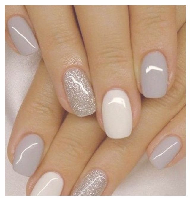 Grey Gel Nails, Grey Nail Polish, Nagellack Trends, Her Nails, Gray Nails, Fall Nail Colors, Dipped Nails, Short Acrylic Nails, Nail Arts