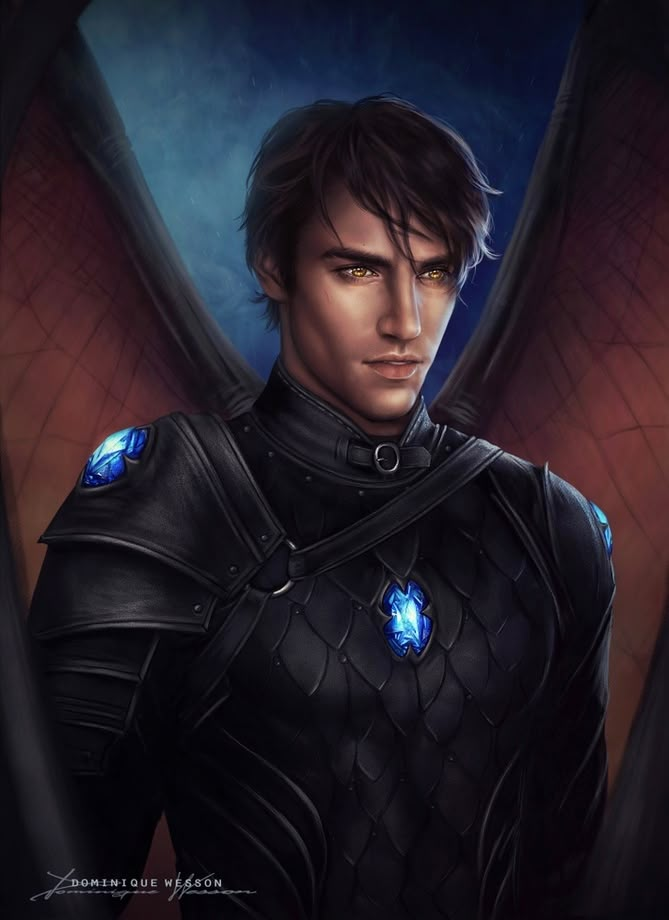 an image of a man with wings on his chest and eyes glowing in the dark