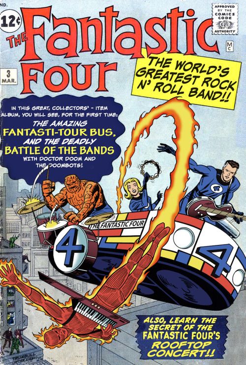 the cover to fantastic four comic book