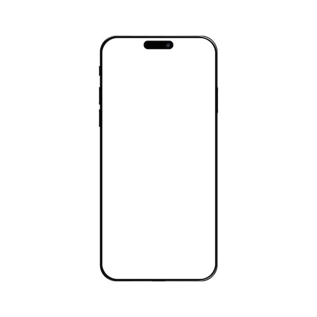 a black and white drawing of an iphone with a blank screen on the back side