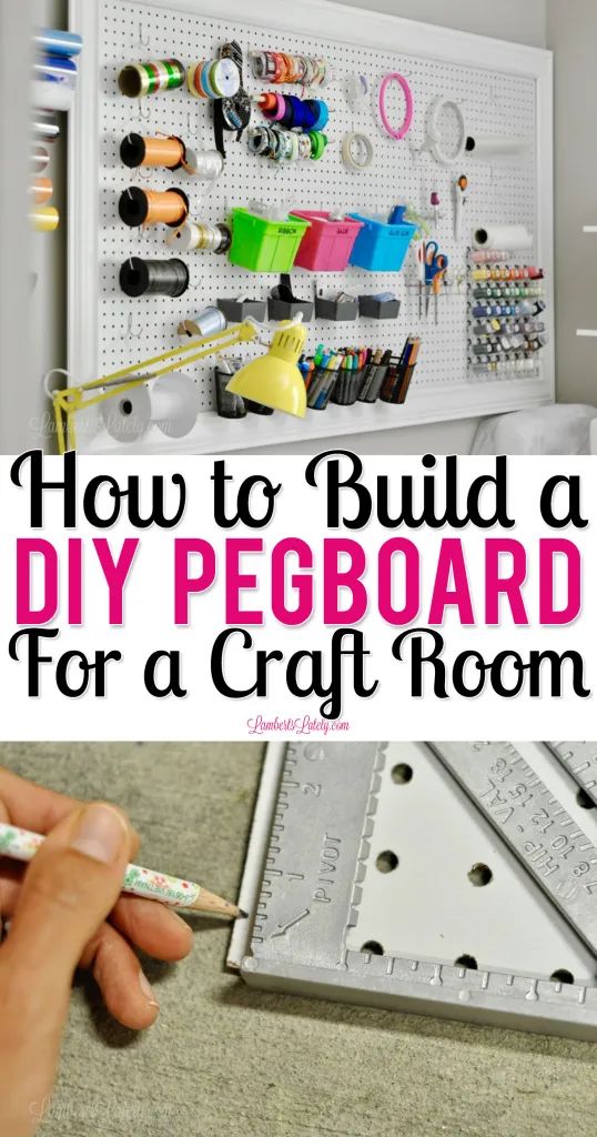 how to build a diy pegboard for a craft room