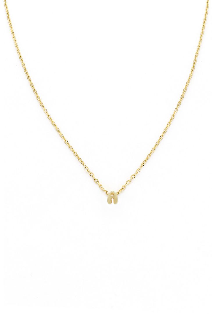 This trend-right necklace is designed with a dainty chain and a bubbled initial pendant. Goldtone plate Imported T Necklace, Staple Necklace, K Necklace, Festival Must Haves, Wishlist 2024, Initial Necklaces, S Necklace, Initial Necklace Gold, Dainty Chain