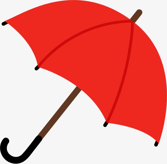 an umbrella that is red and black on a white background, transparent png clipart