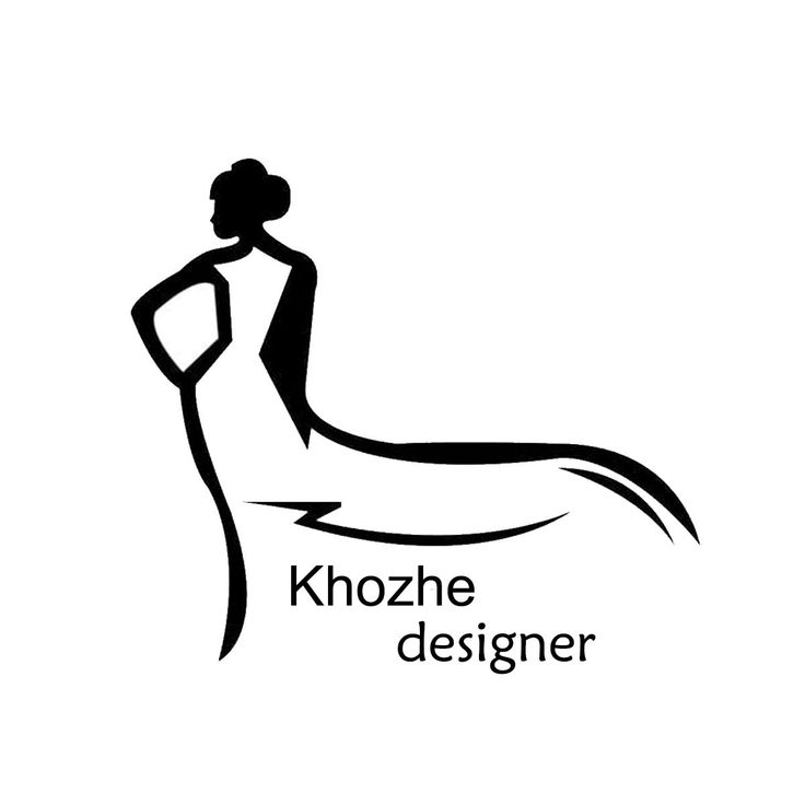 fashion girl logo design on white background