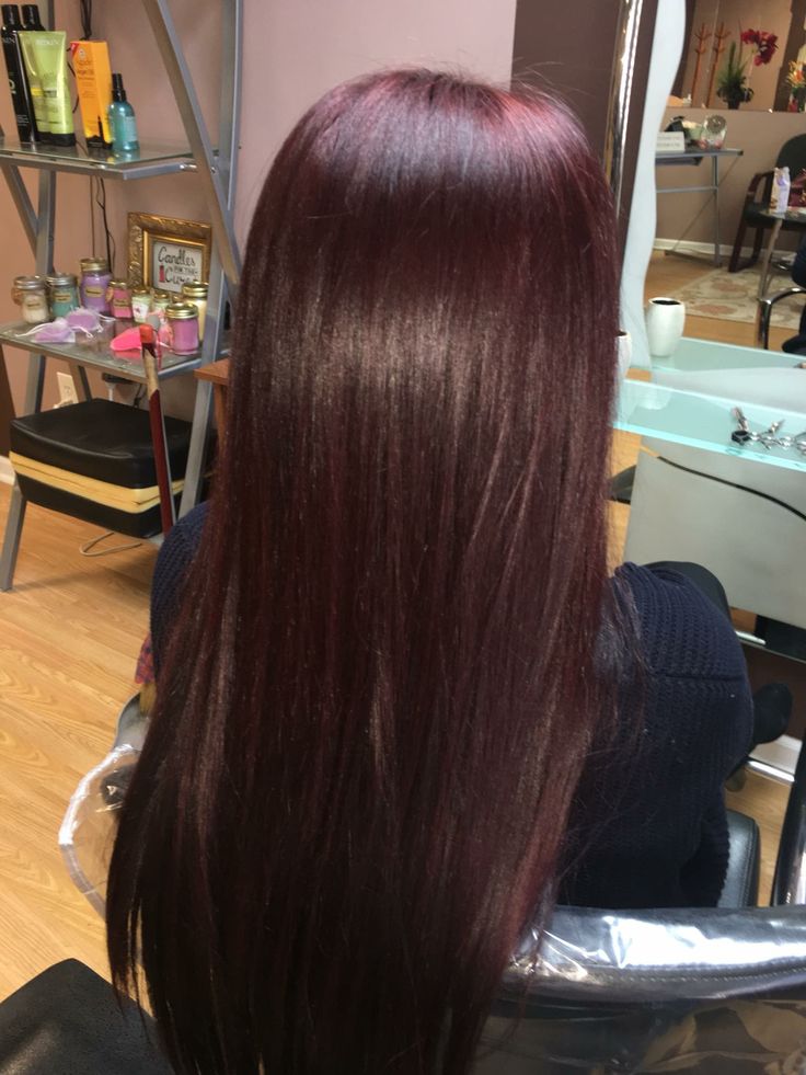 Level 5 Red Hair, Deep Red Brown Hair, Long Maroon Hair, Cherry Brown Hair Aesthetic, Dark Cherry Hair Aesthetic, Burgandy Hair On Brown Girl, Red Burgandy Hair Aesthetic, Cherry Coke Hair, Brownish Red Hair