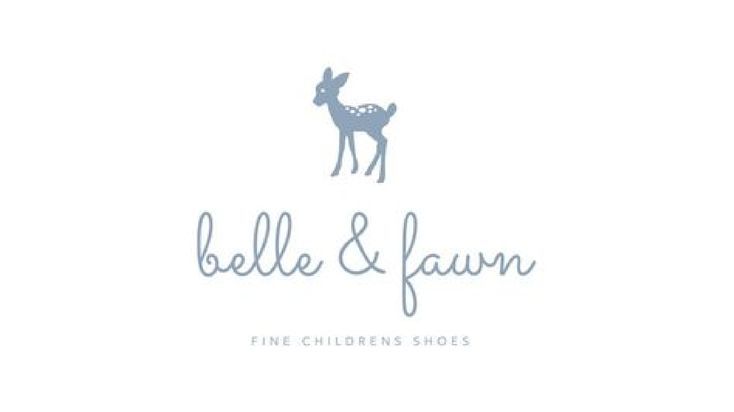 the logo for a children's shoe store, called bellie & faun