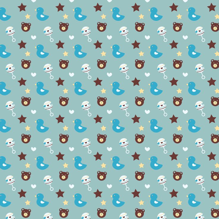 a blue background with stars and bears on it