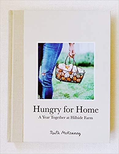 the front cover of a book about hungry for home, with an image of a person holding a basket