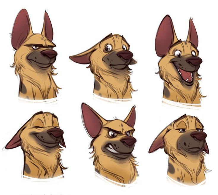 a set of cartoon dogs with different expressions