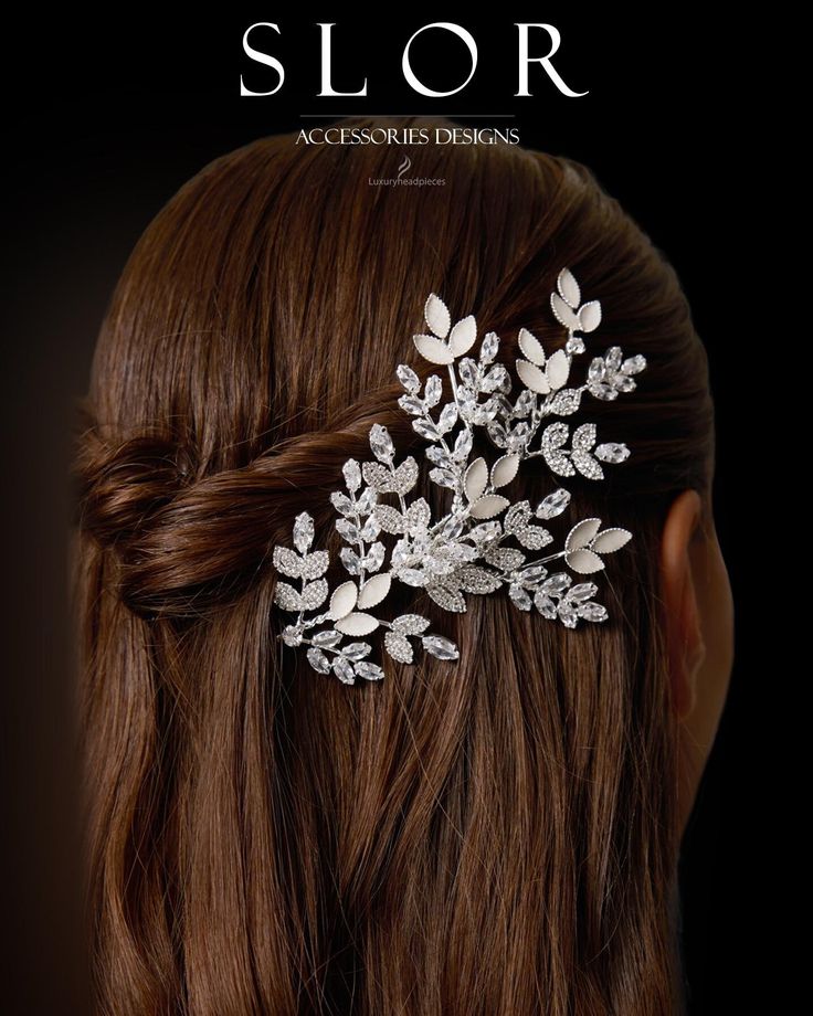 This dramatic silver statement wedding clip features sparkling high quality rhinestone zircon in round and marquise shapes that is the perfect accessory for the bride or any special occasion event. The extending branches are hand-wired and flexible to be moved to your liking and is attached to an alligator clip for placement. This statement piece is perfect as a side or back comb accessory. DETAILS * High quality faceted zircon * Hand-wired with branches that can be moved to your liking. --- * P Wedding Hair Clip, Back Combing, Side Hair, Bridal Clip, Wedding Clip, Wedding Hair Clips, Wedding Accessory, Large Crystal, Large Crystals