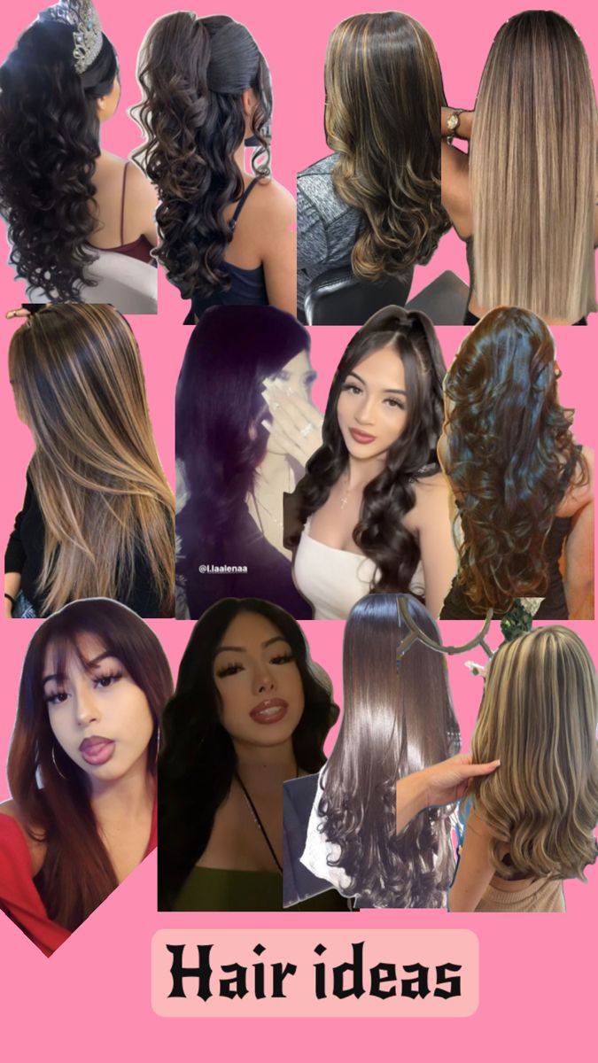 Hair Styles Latina, Latina Aesthetic Hair, Quick Curly Hairstyles, Latina Hair, Cute Hairstyles For School, Hair Color Streaks, Brunette Hair With Highlights, Birthday Hair, Hairdos For Curly Hair