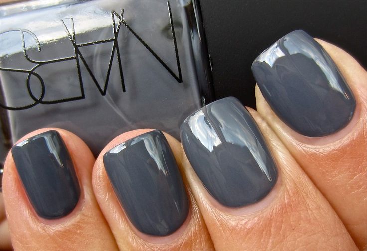 Dark Grey Nails, Grey Nail Polish, Fun Nail Colors, Nail Color Trends, 2016 Fall, Gray Nails, Super Nails, Ideas Nails, Dark Nails