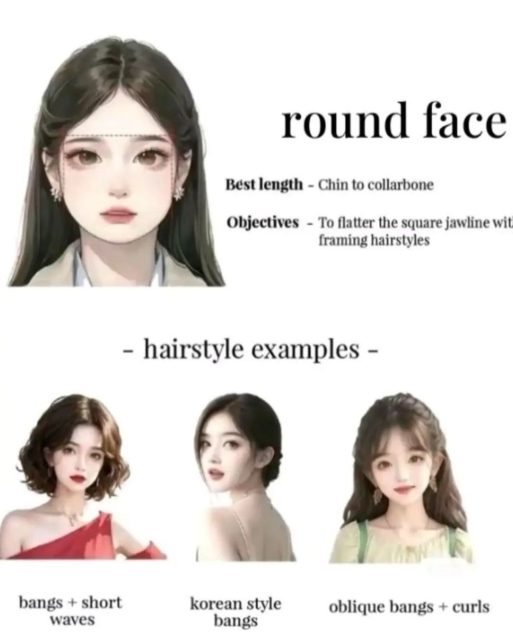 Change your appearance- best hairstyles according to your face shape 💫🩰 Download @looksmax.ai to get your ratings and hairstyles that suits your face shape available on both ios and android phones. [styling tips, outfits, pinterest outfits, outfit ideas, ootd, fashion, neutrals, face features, face shape, things that makes u look ugly, viral, viral reels, lisa, glow up, glow up tips, glow up plan, glow up challenge, fyp , trending, trending audios, Do's and Don'ts for your face s... What Hair Suits My Face Shape, Hairstyles That Suit Round Faces, Korean Hairstyle For Round Face Shape, Pear Shaped Face Hairstyles, Best Hairstyles For Oval Face Shape, Braids For Round Faces, Tips For Round Faces, Round Face Shape Hairstyles, Hair For Oval Face Shape