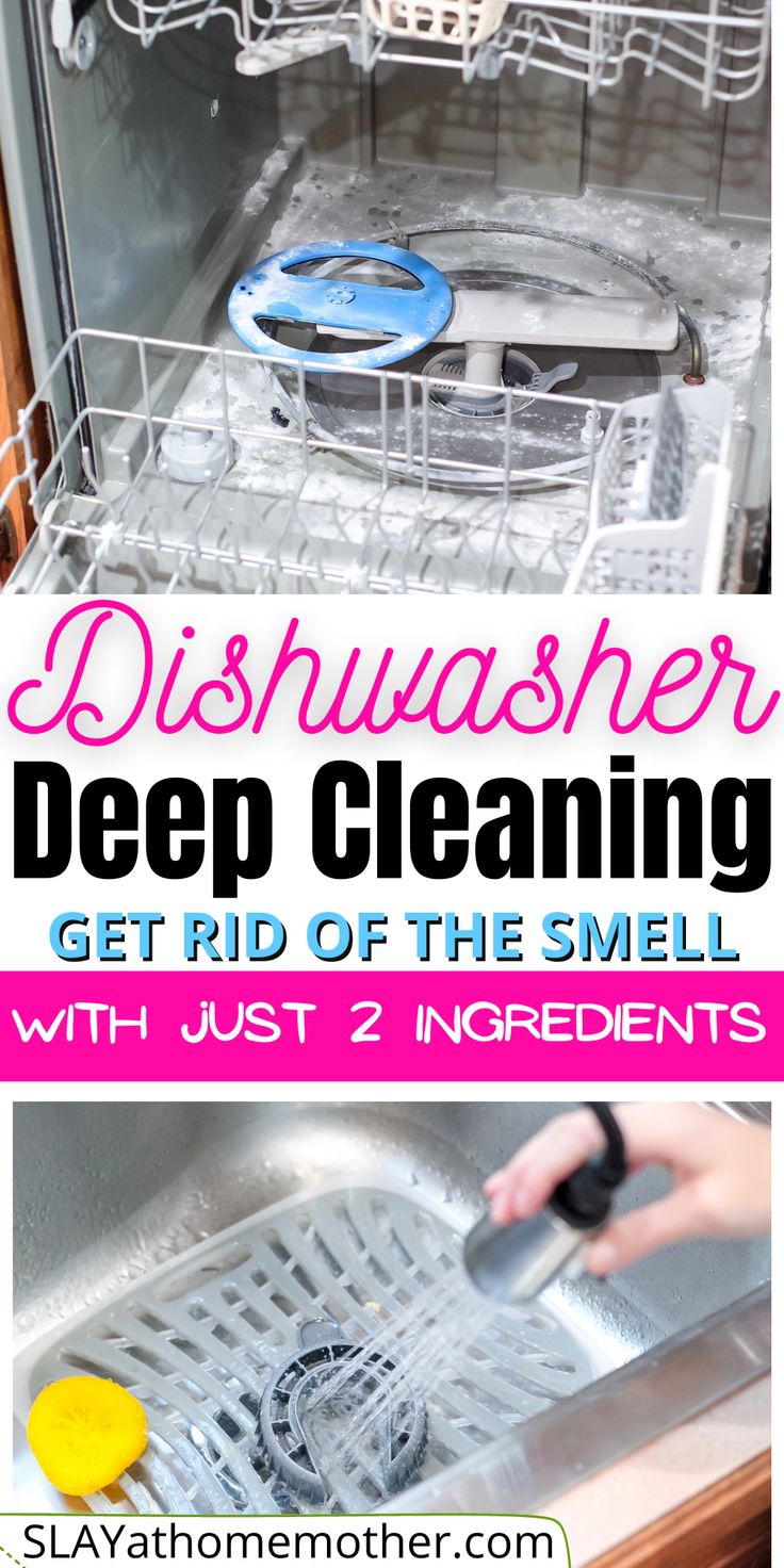 dishwasher deep cleaning get rid of the smell with just 2 ingredients